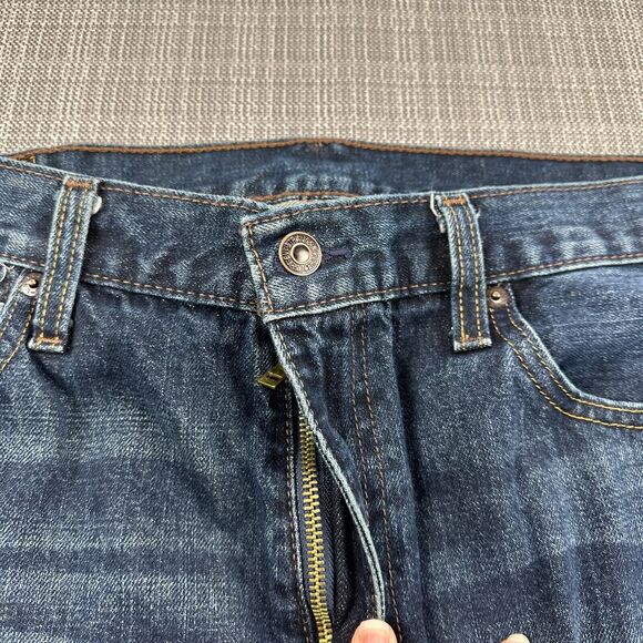Levis 527 Jeans Mens 36x32 Blue Denim Bootcut Fade Rodeo Cowboy Western Ranch 23 - Picture 4 of 13
